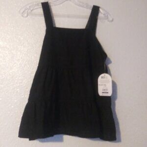 Wonder Nation girls size 18 (XXL) black ruffly tiered tank